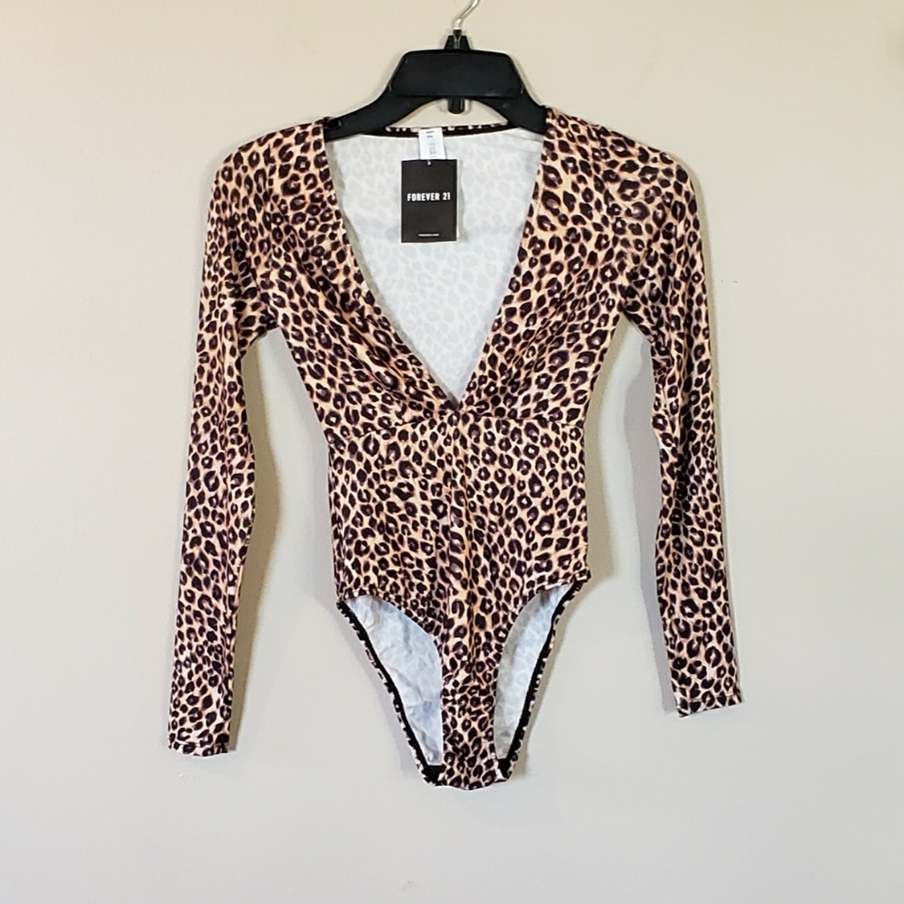 NWT Forever 21 Animal Print  Leotard Size S